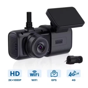4G Dash Cam 2K+1080P Dual Lens GPS Tracking WiFi Remote ADAS DMS CMSV6 Car DVR - Picture 1 of 17