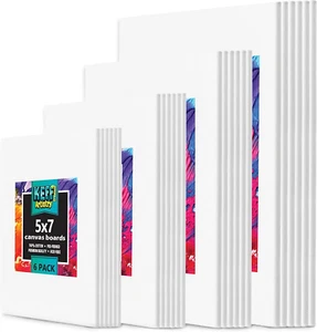 24-Pack Bulk Canvas for Painting, 6 of 5X7, 8X10, 9X12, 11X14 Canvas Boards for - Picture 1 of 12