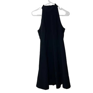 Lark & Ro Damen schwarz Neckholder Fit & Flare A-Linie Kleid Größe 4 ärmellos - Bild 1 von 6