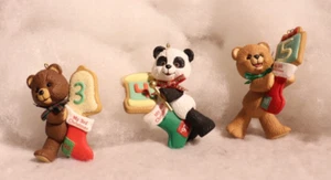 Set of 3 Christmas Bear Ornaments for 3, 4 and 5 Year Old - Years 96, 97 & 98 - Picture 1 of 3