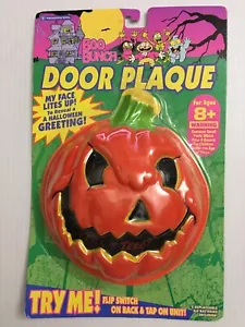1993 Trendmasters PUMPKIN Jack-O-Lantern HALLOWEEN Wall Door Hanger Plaque Decor - Picture 1 of 17