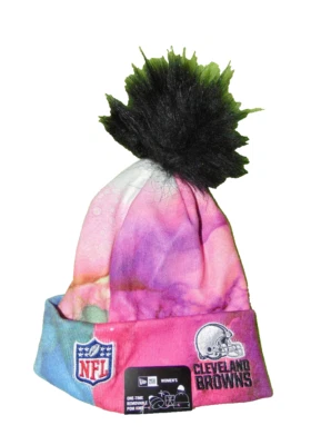 NEW TAGS Cleveland Browns New Era Tie Dye Winter Hat Beanie Women's NFL One Size - Image 1 of 2