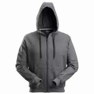 Sudadera de trabajo con capucha con cremallera completa Snickers 2801, revestimiento suave, gris acero - Imagen 1 de 1