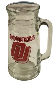 University of Oklahoma OU Sooners Beer Glass 22 oz. Stein Mug 7" Tall - Picture 1 of 11