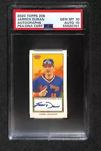 2020 Topps 206 ON CARD AUTOGRAPHS JARREN DURAN SSP PSA 10 AUTO 10 POP 1 RED SOX - Picture 1 of 2