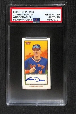 2020 Topps 206 ON CARD AUTOGRAPHS JARREN DURAN SSP PSA 10 AUTO 10 POP 1 RED SOX - Image 1 of 2