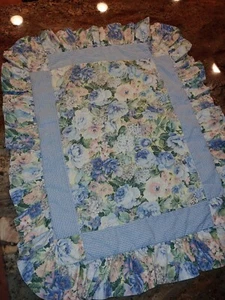 Croscill Floreale Arruffato Gingham Patchwork Trapuntato Imbottito Standard Cuscino Sham - Foto 1 di 8