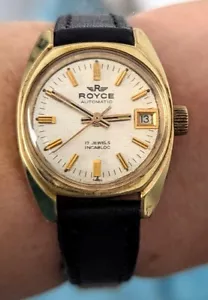 Ladies 1970s Swiss GP Royce 17 Jewels As 5103 Date Automatic Watch Serviced - Picture 1 of 7