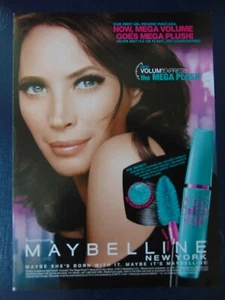 MAYBELLINE MEGA PELUCHE MASCARA 2012 pubblicità stampa artistica vintage - Foto 1 di 1