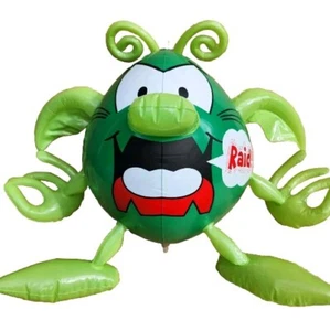 RAID! VINTAGE INFLATABLE BUG ADVERTISING DISPLAY RARE MAIL AWAY 1980s 17"×22" V1 - Picture 1 of 16