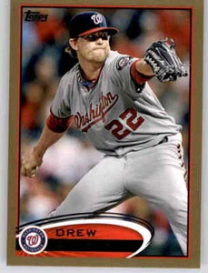 2012 Topps Gold Foil Drew Storen #d/2012 inserto nacional paralelo #285 - Imagen 1 de 2