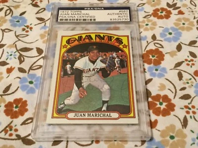 1972 Topps Juan Marichal Autograph Auto Signed Baseball Card #567 PSA/DNA - Image 1 of 2