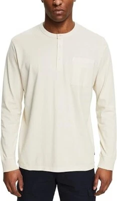 ESPRIT Mens Grandad Top Size XL 2XL Regular Fit Long Sleeve RRP £25 - Image 1 of 4