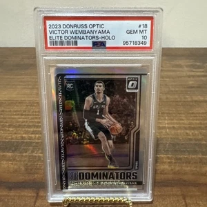 Victor Wembanyama RC Donruss Optic Elite Dominators Prizm - Holo #18 PSA 10 GM - Imagen 1 de 5