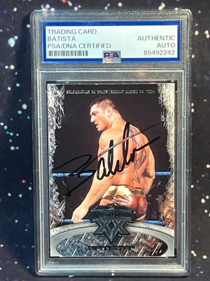 巴蒂斯塔 PSA 认证亲笔签名摔跤卡 — 第 1/4 张图片