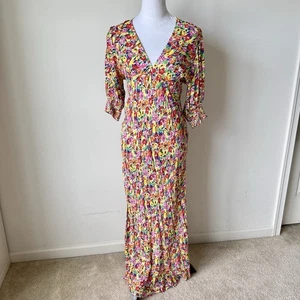 RIXO For Target Floral Puff Sleeve V-Neck Maxi Dress—SZ. 6 - Picture 1 of 18