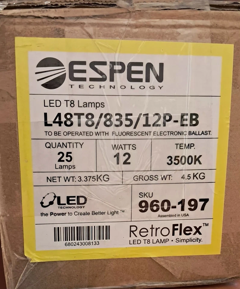 ESPEN LED T8 LAMPS - Image 1 of 1