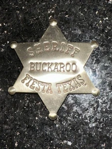 Insignia de metal Fiesta Texas Buckaroo parque de atracciones - Imagen 1 de 5