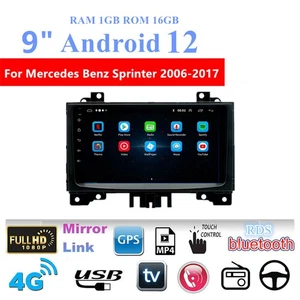 Radio estéreo Android 12 GPS Wifi reproductor de FM para Mercedes-Benz Sprinter 2006-2017 - Imagen 1 de 24
