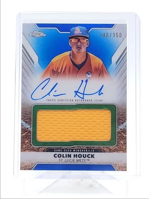 COLIN HOUCK 2025 TOPPS PRO DEBUT CHROME JUMBO PATCH BLUE AUTO /150 Q4496 - Image 1 of 2