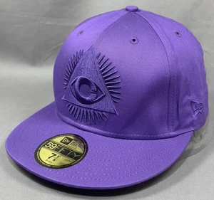 Commonwealth Fitted 7 1/8 Hat Cap Purple New Era 59fifty Streetwear C Eeing Mens - Picture 1 of 13