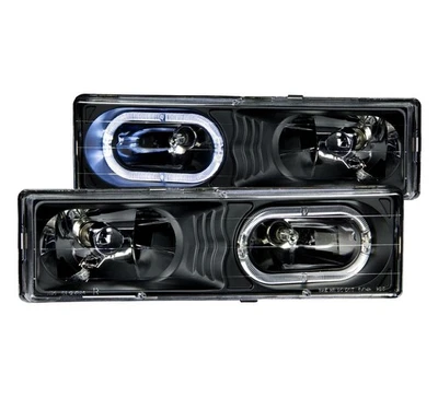 Anzo 111007 Black Clear Lens Crystal Headlight fit for 92-99 GMC Suburban/Yukon - Imagem 1 de 4
