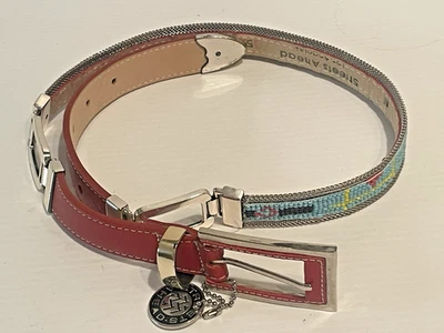 УЛИЦЫ ВПЕРЕДИ красный кожаный ремень бирюзовые украшения коренных американцев Sz M🌺🌺 - Изображение 1 из 4