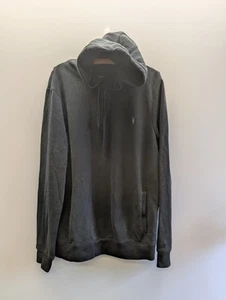 Allsaints Hoodie Mens Large Black Skull Logo Oth Hoodie Soft Cotton Sweatshirt - Picture 1 of 10