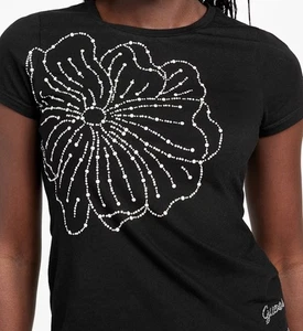 NWT. Guess Juliana Embellished Floral Tee        - Picture 1 of 2