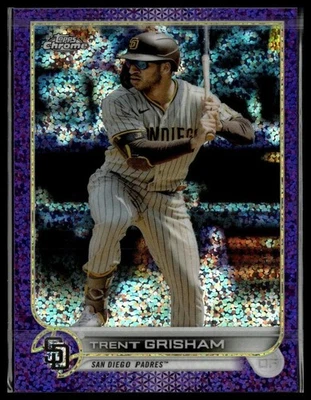 2022 Topps Chrome #175 Trent Grisham Purple Speckle Refractor #/299 SN - Image 1 of 2