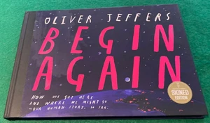 Begin Again by Oliver Jeffers SIGNED BOOKPLATE 1st/1st HC 2018 Kids - Imagen 1 de 12