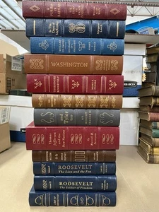 Lot Of 12 The Easton Press Library Of The Presidents Leatherbound Unread LOT B - Picture 1 of 10