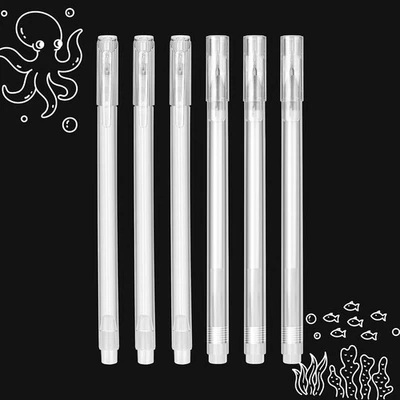 SMOOTHERPRO White Gel Pen 6 Pcs White Ink Pen Set 0.6mm 0.8mm Point Gel Pens for