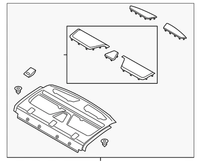 Genuine Ford Package Tray DP5Z-5446668-AF - Image 1 of 2