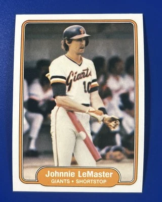 1982 Fleer Baseball Johnnie LeMaster San Francisco Giants #393 - Image 1 of 2