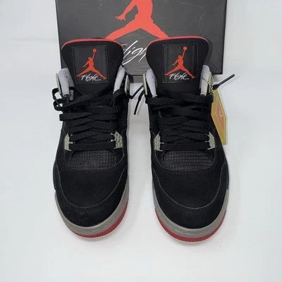 Nike Air-Jordan 4 Retro Men's Shoe Size 10.5 Red Black Cement Sneaker 2012 - Image 1 of 4