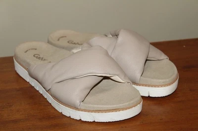 Sandalias Gabor Criss Plataforma Cruzada Slide Cuero Beige Mujer Talla 11 EE. UU. / 42 EUR Foto 1 de 4