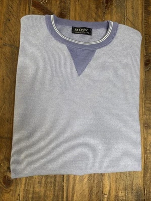 ST CROIX Crew Neck Long Sleeves Sweater Men’s XL Knits Cotton Blend Purple USA - Image 1 of 4