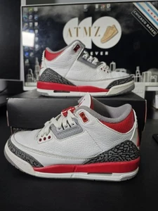 Nike Air Jordan 3 Retro GS Fire Red 2022 Scarpe Uomo DM0967 160 Taglia 6Y - Foto 1 di 12