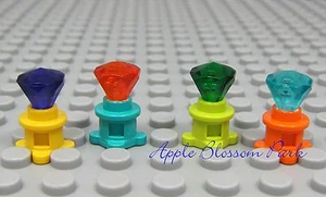 NEW Lego Friends Minifig Display BOTTLES - Trans Orange Green Blue Gem/Jewel/Jar - Picture 1 of 1