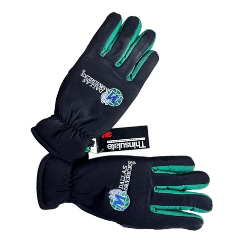 Dallas Mavericks Winter Gloves Black Unisex Adult S/M Thinsulate Vintage NOS Cover