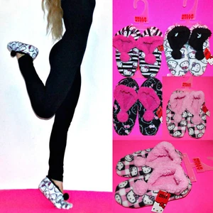 NWT Sanrio Hello Kitty Sherpa lined Pom SLIPPER SOCKS for Women 5/6, 7/8 - Picture 1 of 34