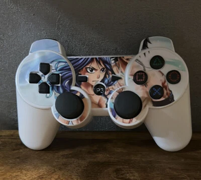 Anime Manga Girl White Wireless Controller Game Control Pad For PS3 Cartoon Lady - Image 1 of 2