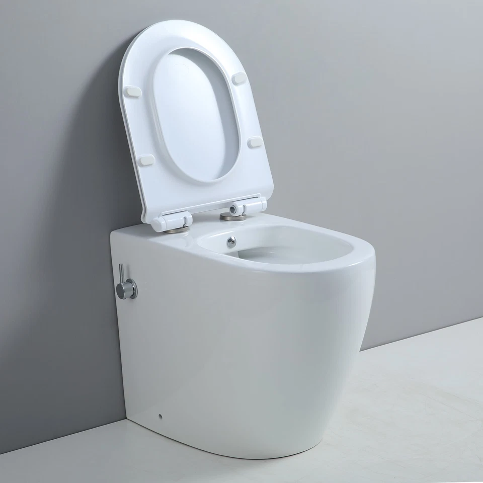 SORRENTO BATHROOMS Comfort Height Back to Wall Toilet with Bidet Integrated Combined Bidet Toilets