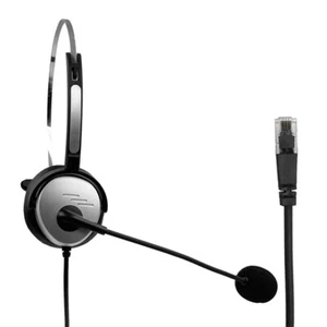 Call Center Telephone/IP Phone Headset With Boom Mic 4-pin RJ9 Modular Connector - Picture 1 of 10