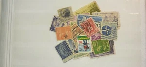 Tasche mit 50 Vintage Briefmarken 1940er - 1960er - Bild 1 von 1