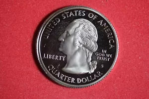 2000 S PROOF SILVER "NEW HAMPSHIRE" WASHINGTON QUARTER #K52830 - Picture 1 of 2