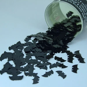 Confetti Bat 1/2" Black - 2 Pchs or 1/2 lbs - FREE SHIP (9385) - Picture 1 of 13