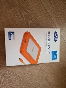 External Hard Disk Drive 2TB Rugged USB-C Portable USB 3.0 LaCie STFR2000800 - Picture 1 of 4