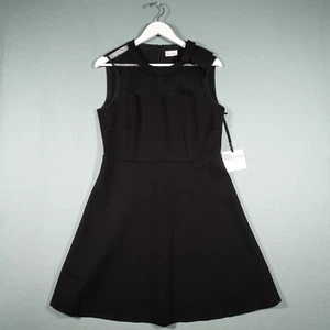 Red Valentino Dress Womens Extra Large Black Fit & Flare Abito Jersey With Tags - Picture 1 of 24